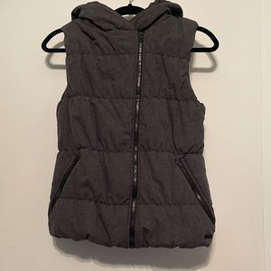 S Grey Hooded Vest